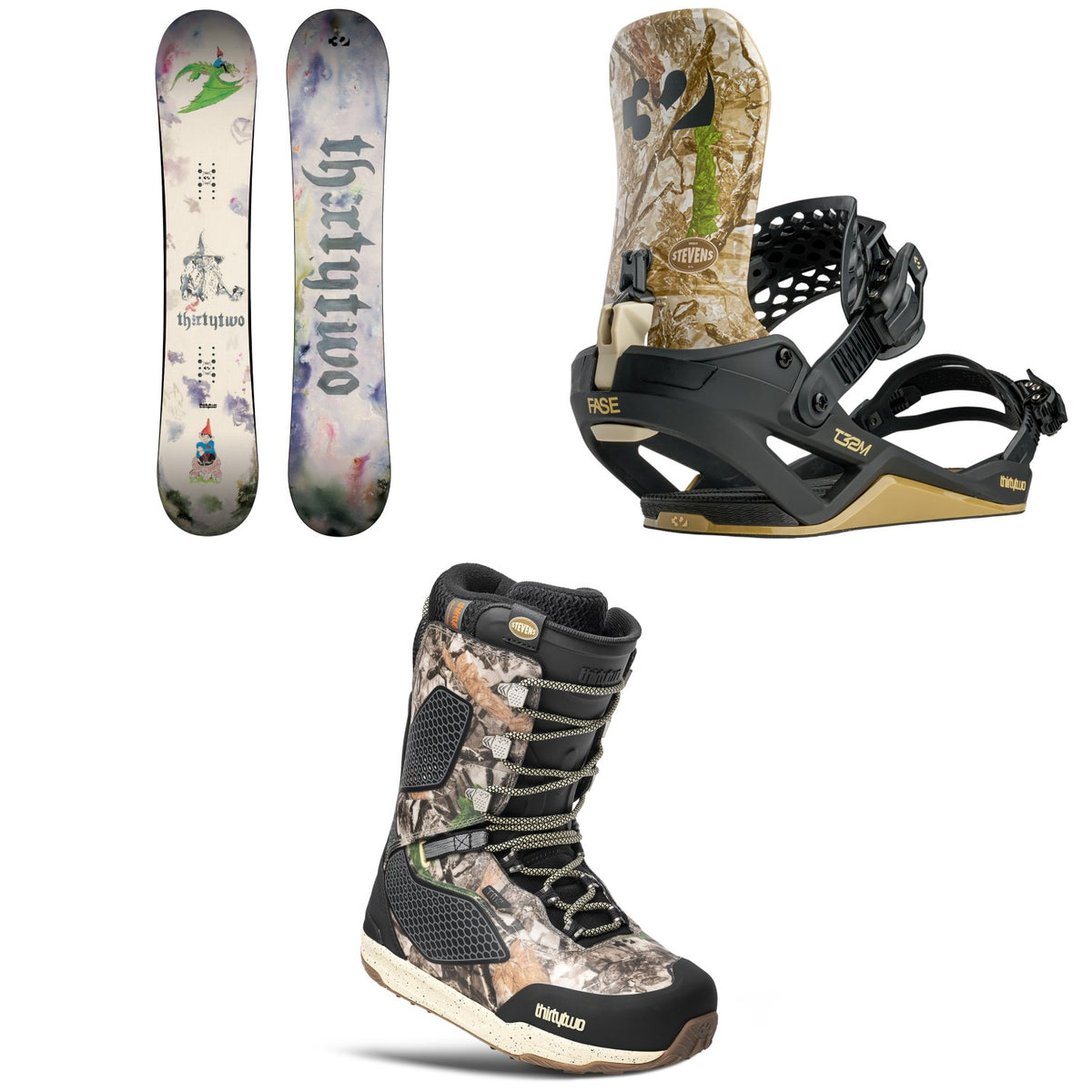 thirtytwo Middle Earth Pro Snowboard + T32M FASE Snowboard Bindings + TM-2 Snowboard Boots 2027
