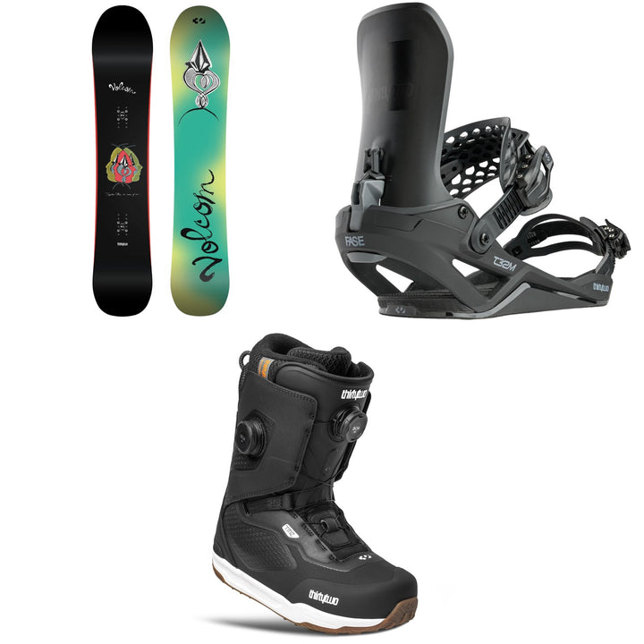 thirtytwo x Volcom Cosm Snowboard + T32M FASE Snowboard Bindings + TM-2 Double Boa Snowboard Boots 2027