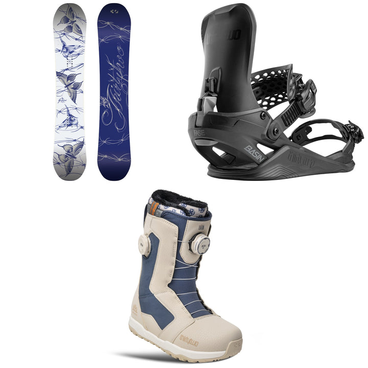 thirtytwo Gemini Snowboard + Basin FASE Snowboard Bindings + STW Double Boa x Luxton Snowboard Boots - Women's 2027