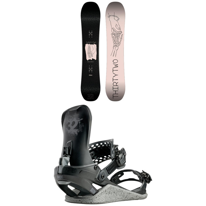 thirtytwo Crucible Snowboard + Basin FASE Snowboard Bindings - Women's 2027