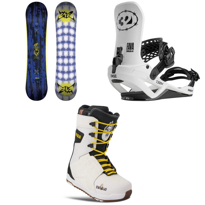 thirtytwo Thrill Pill Snowboard + T32M FASE Snowboard Bindings + Lashed Snowboard Boots 2027