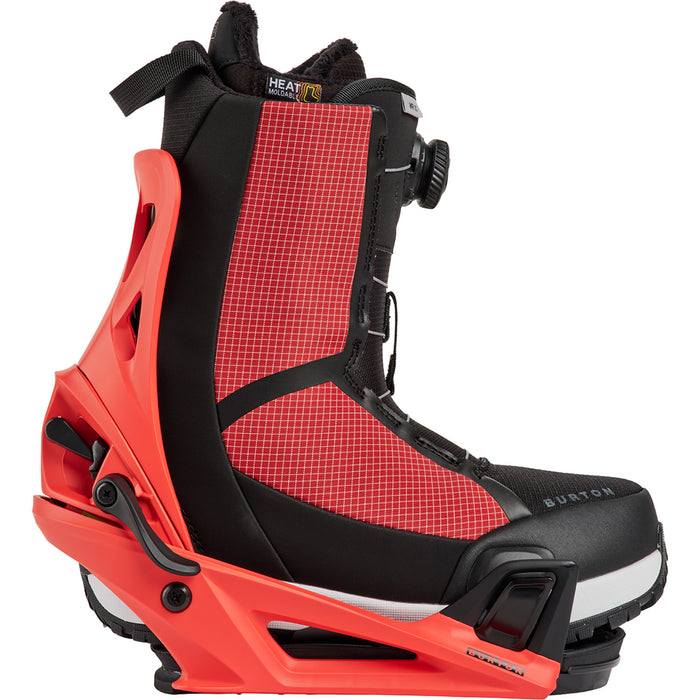 burton click snowboard Men's Step On Re:Flex Bindings while Toe Hooks 2.0 and the Heel Catch system create a secure connection with the locked Men's Burton Step On Re:Flex