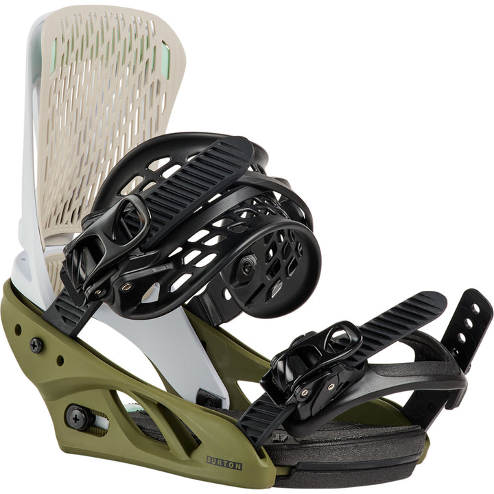 Burton Escapade Snowboard Bindings - Women's White/Dried Moss