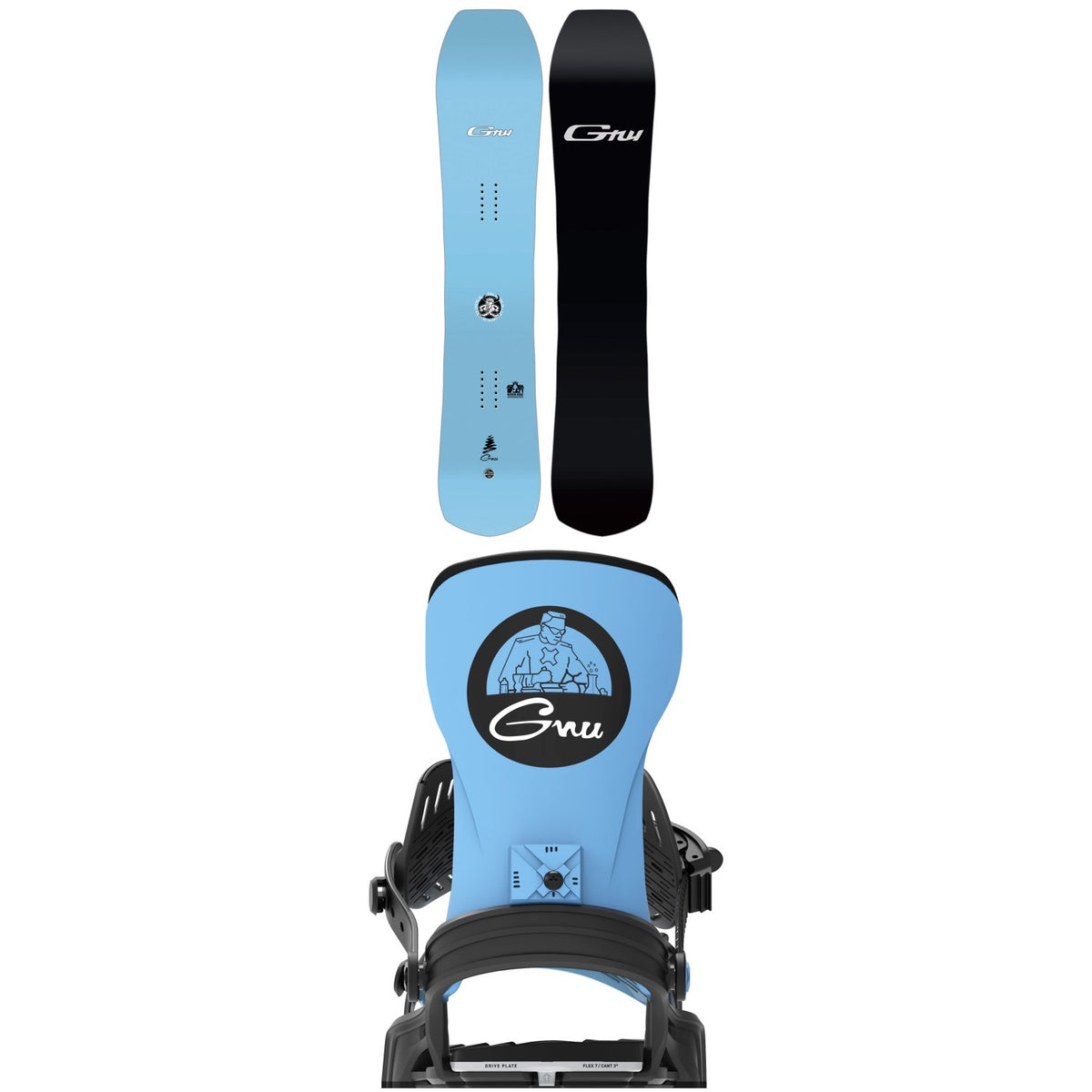 GNU Gremlin Snowboard + Bent Metal Axtion Snowboard Bindings 2027