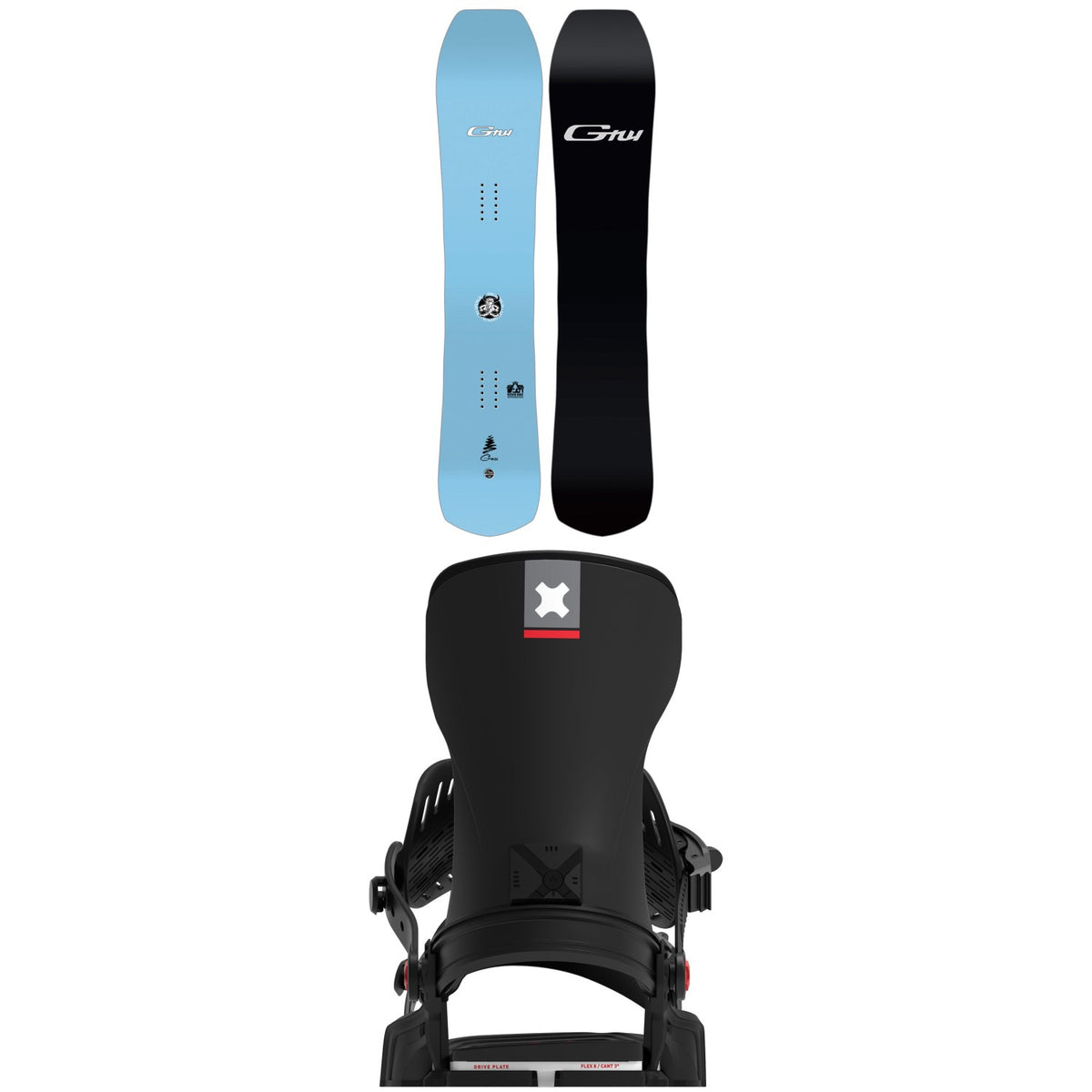 GNU Gremlin Snowboard + Bent Metal Transfer Snowboard Bindings 2027