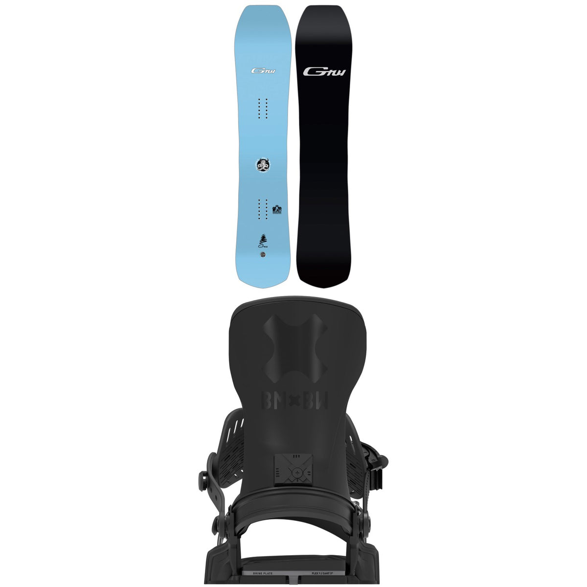 GNU Gremlin Snowboard + Bent Metal Transfer Pro Snowboard Bindings 2027