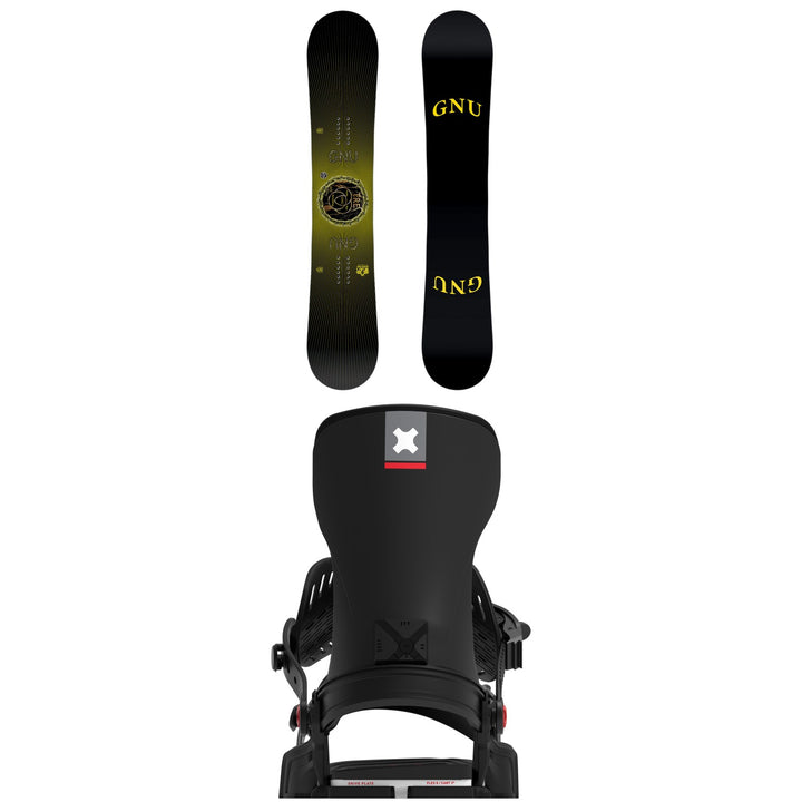 GNU T.R.E. Snowboard + Bent Metal Transfer Snowboard Bindings 2027