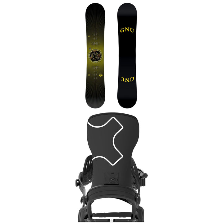 GNU T.R.E. Snowboard + Bent Metal Axtion Snowboard Bindings 2027