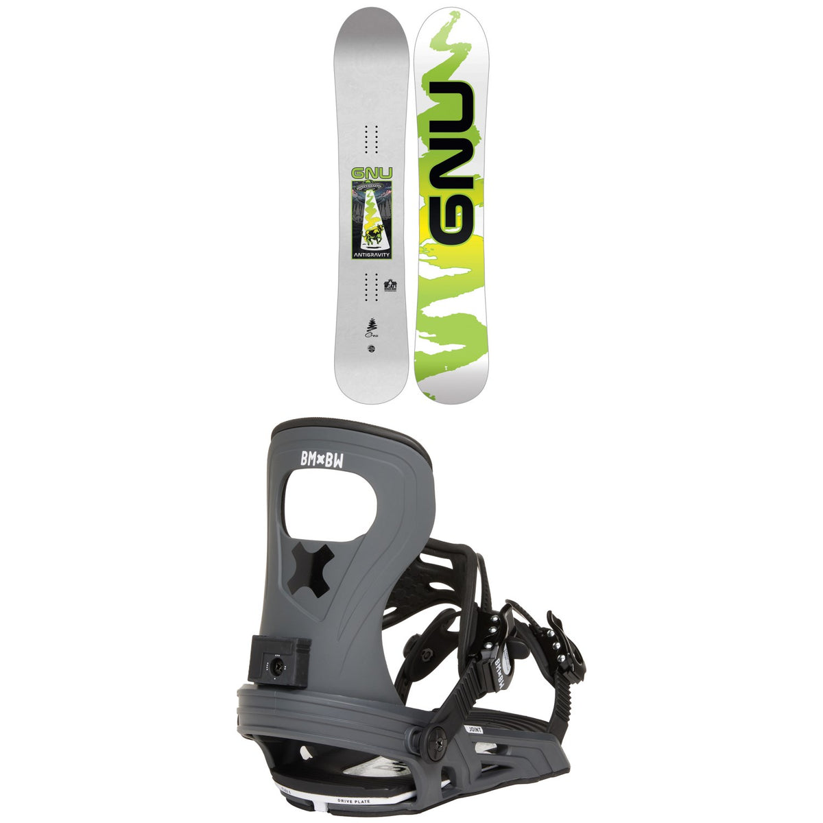 GNU Antigravity Snowboard + Bent Metal Joint LTD Snowboard Bindings 2027
