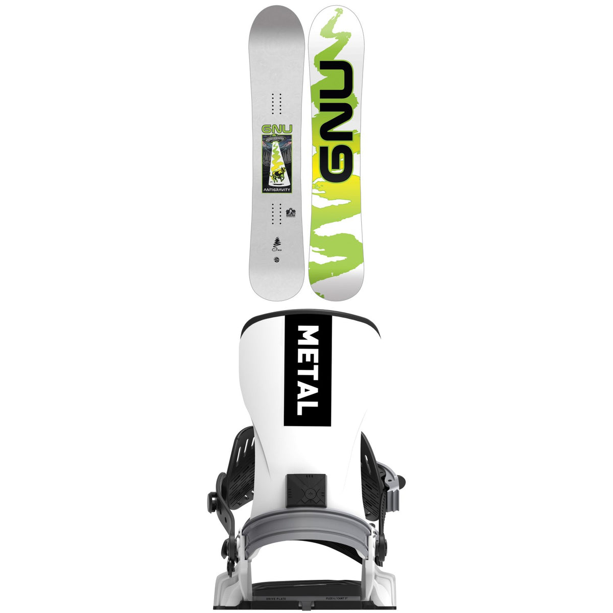 GNU Antigravity Snowboard + Bent Metal T-Zero Snowboard Bindings 2027