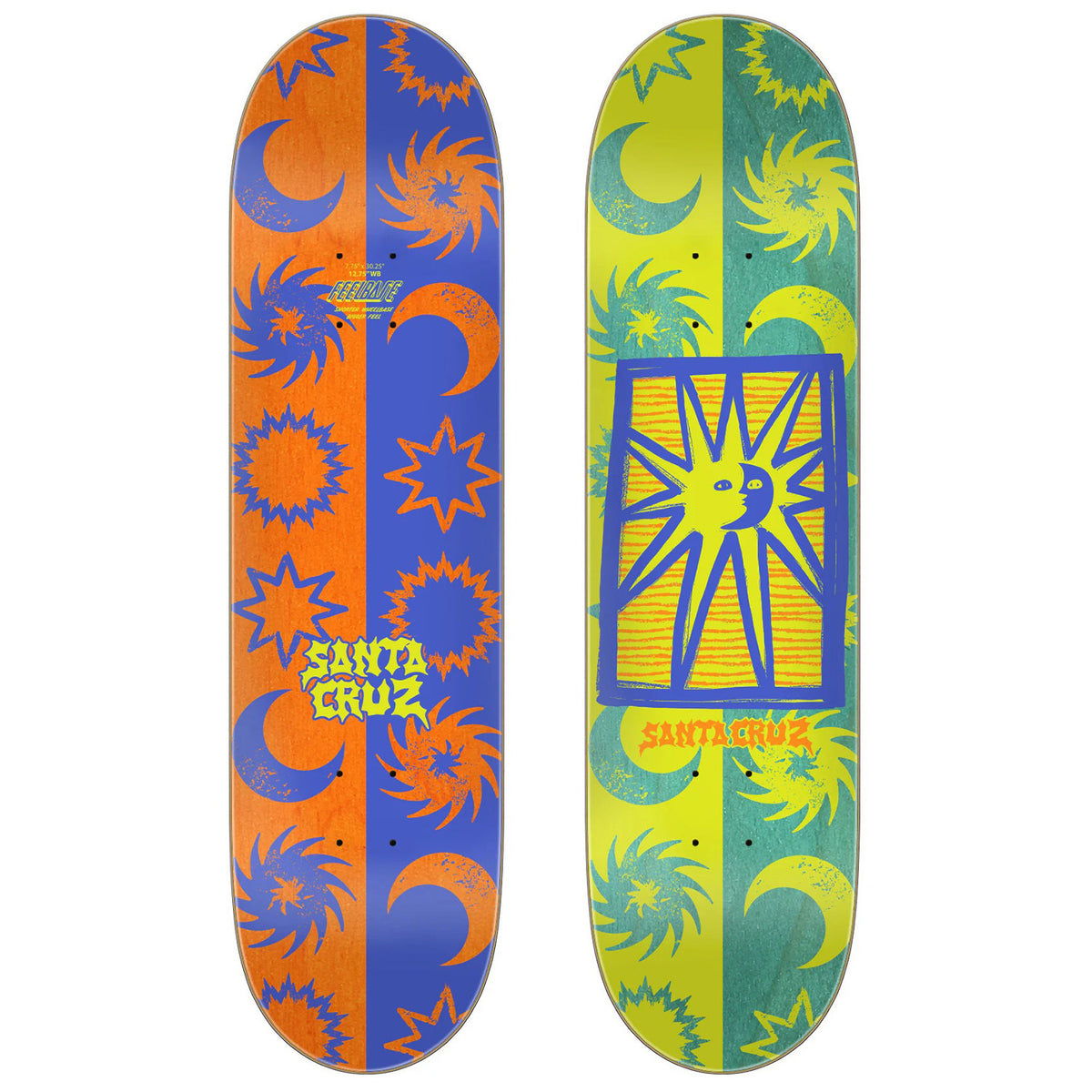 Santa Cruz Skateboards Sun Stamp FeelBase 7.75 Skateboard Deck