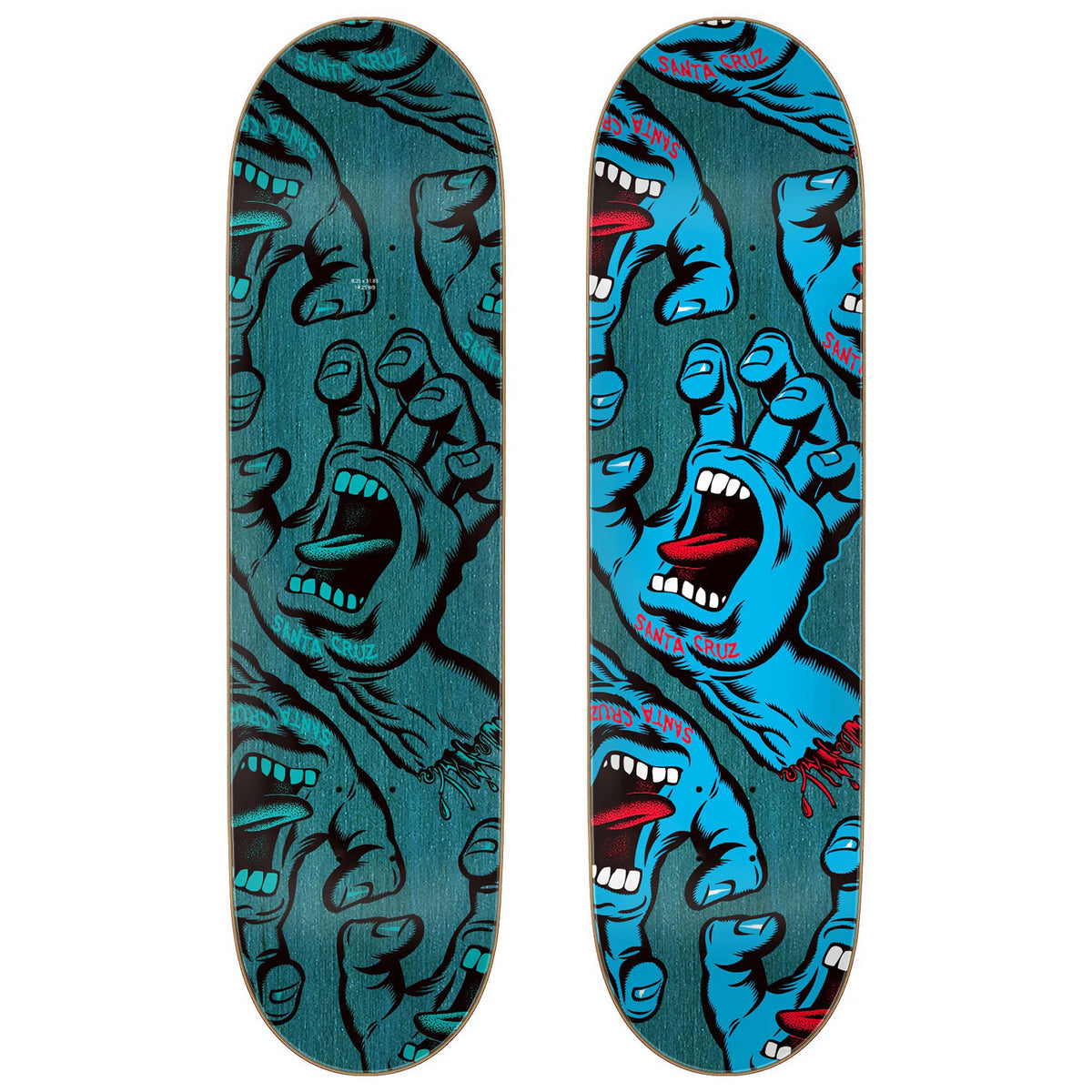 Santa Cruz Skateboards Crowded Hand 8.25 Skateboard Deck