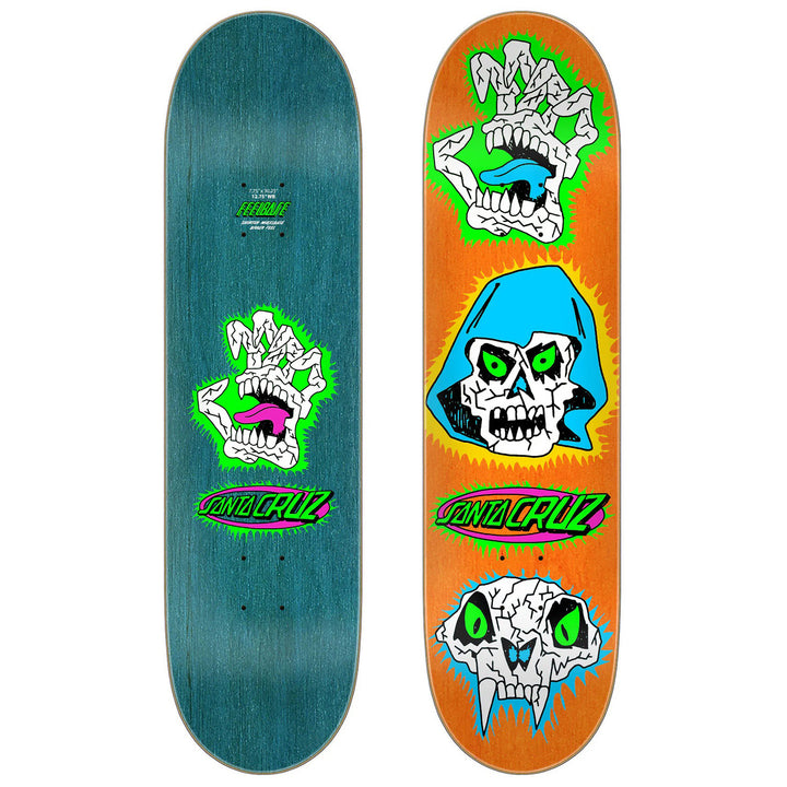 Santa Cruz Skateboards Scribble Head FeelBase 7.75 Skateboard Deck