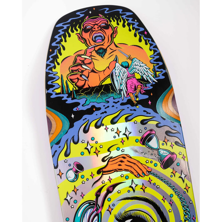 Santa Cruz Skateboards Delfino Pinball Vision Pro Shaped 9.14 Skateboard Deck