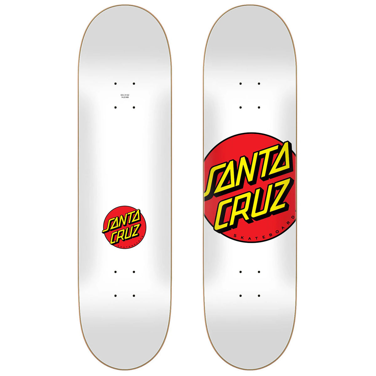 Santa Cruz Skateboards Classic Dot 8.0 Skateboard Deck