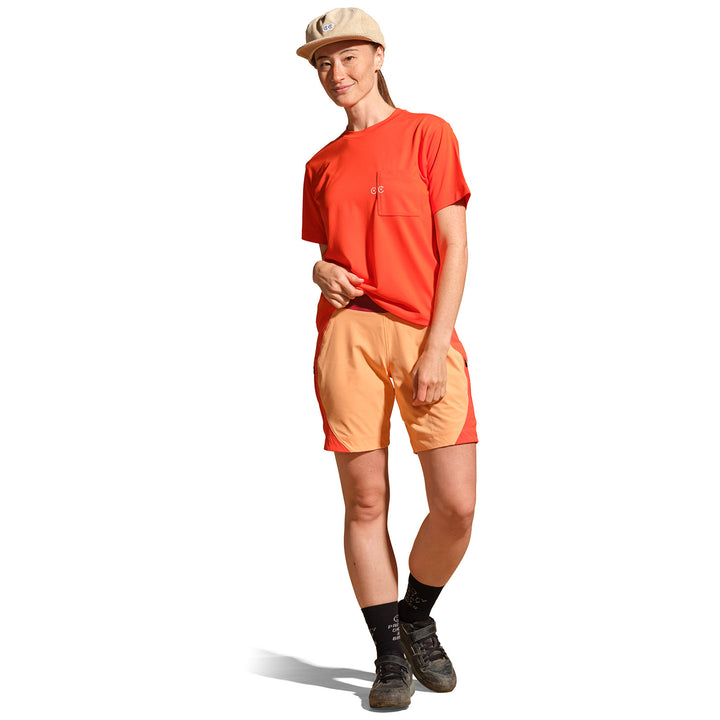 Curious Creatures Dirt Flirt Tech T-Shirt - Women's Tangerine Tango