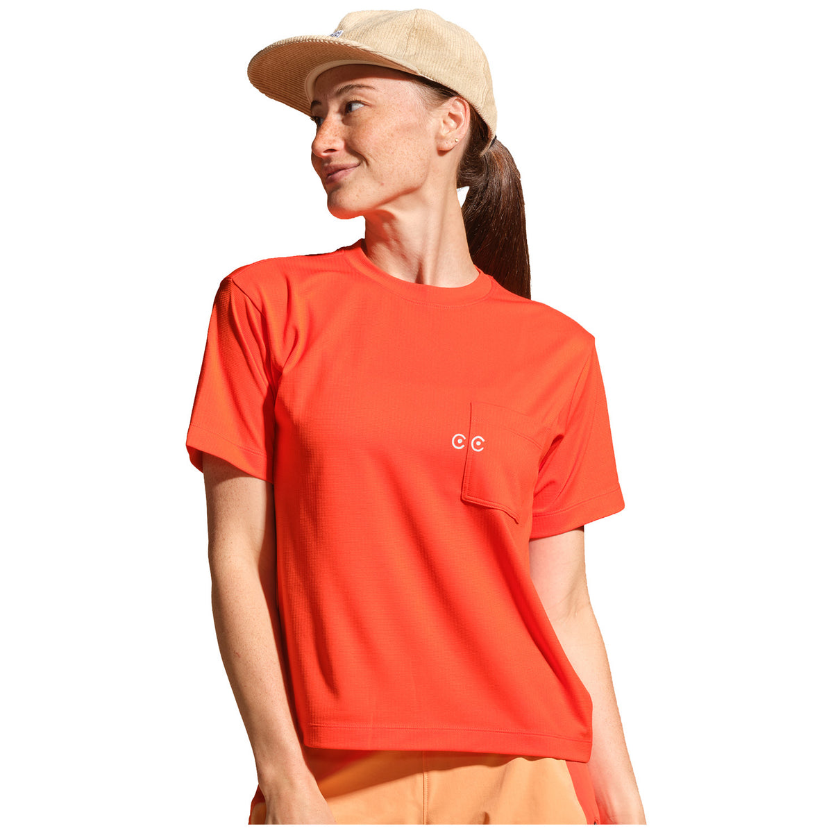 Curious Creatures Dirt Flirt Tech T-Shirt - Women's Tangerine Tango