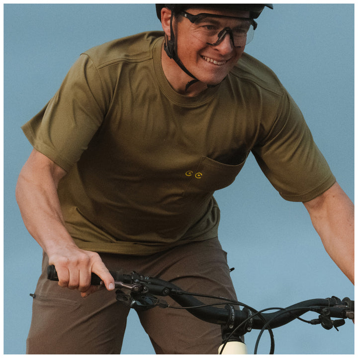 Curious Creatures Ridge Rascal Tech T-Shirt Olive Branch