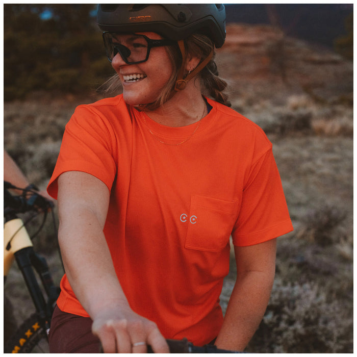 Curious Creatures Dirt Flirt Tech T-Shirt - Women's Tangerine Tango