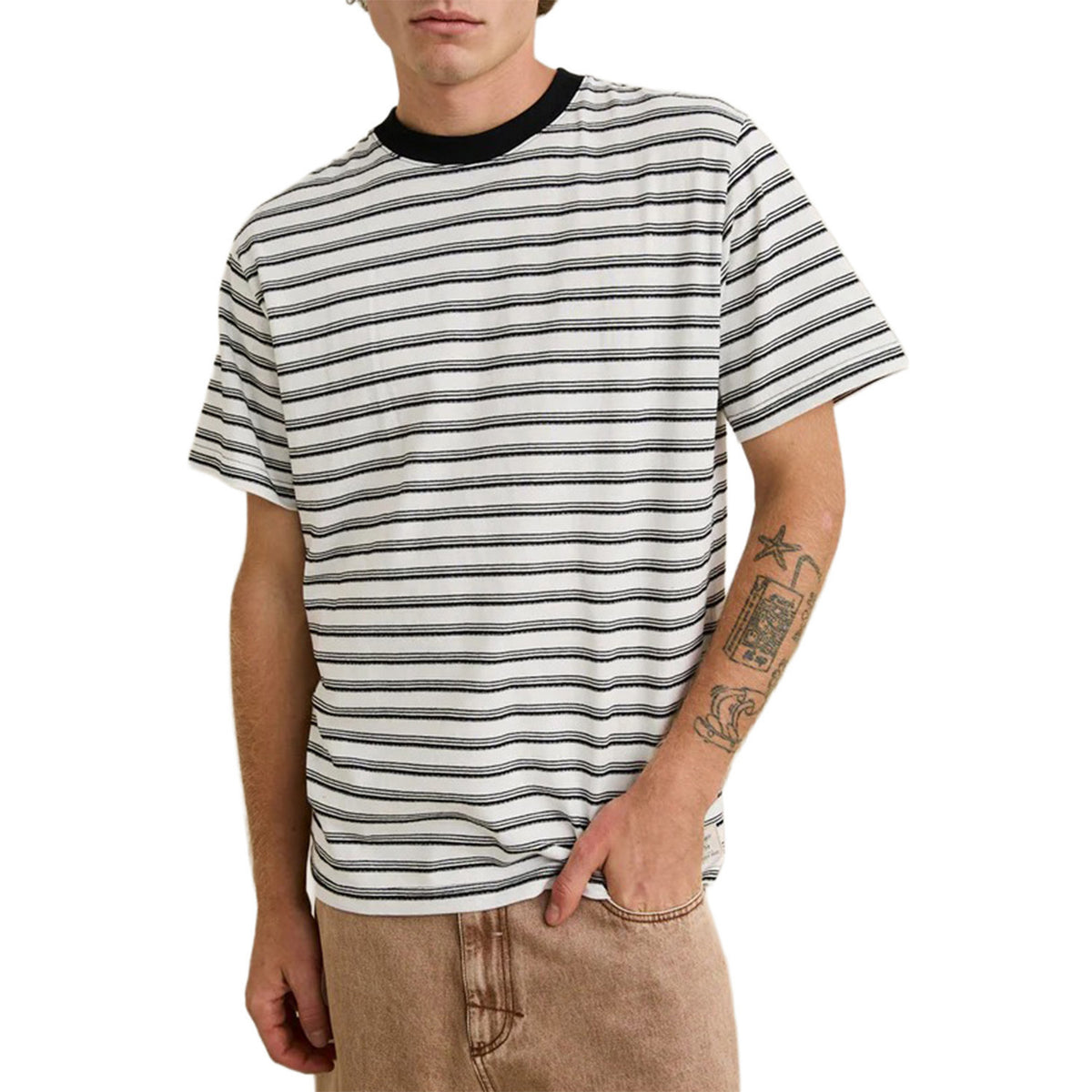 Rhythm Vintage Stripe Short-Sleeve T-Shirt - Men's Natural