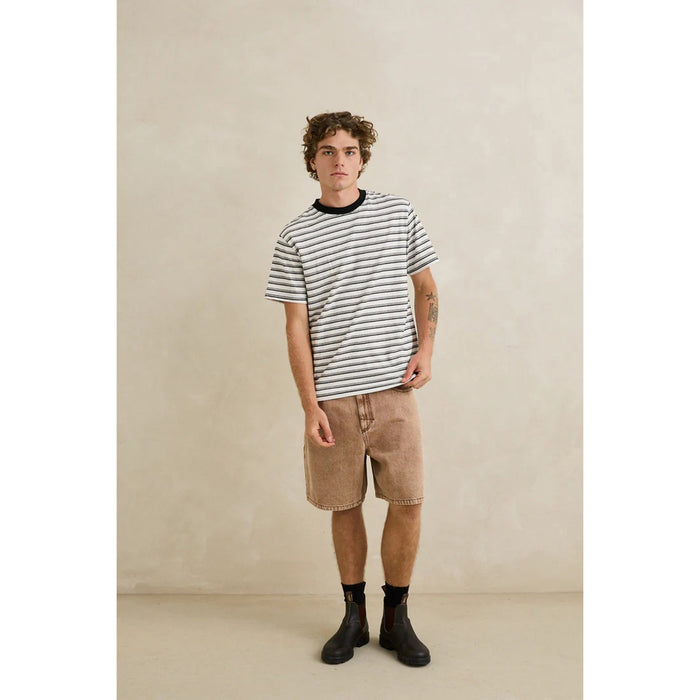 Rhythm Vintage Stripe Short-Sleeve T-Shirt - Men's Natural