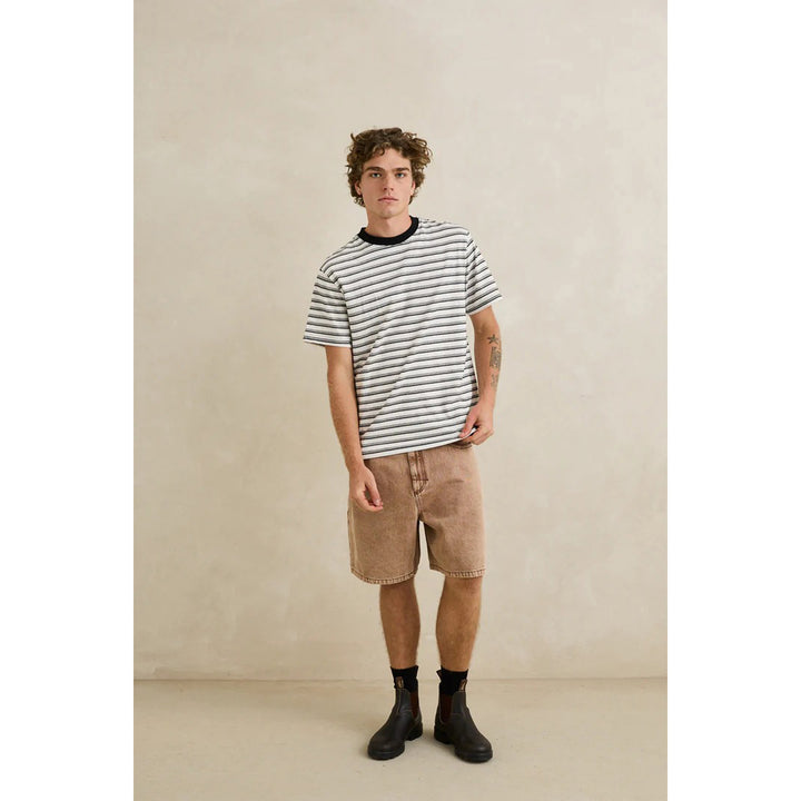 Rhythm Vintage Stripe Short-Sleeve T-Shirt - Men's Natural