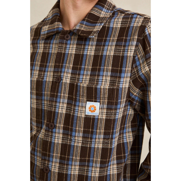 Rhythm Alex Check Long-Sleeve Shirt - Men's Chestnut