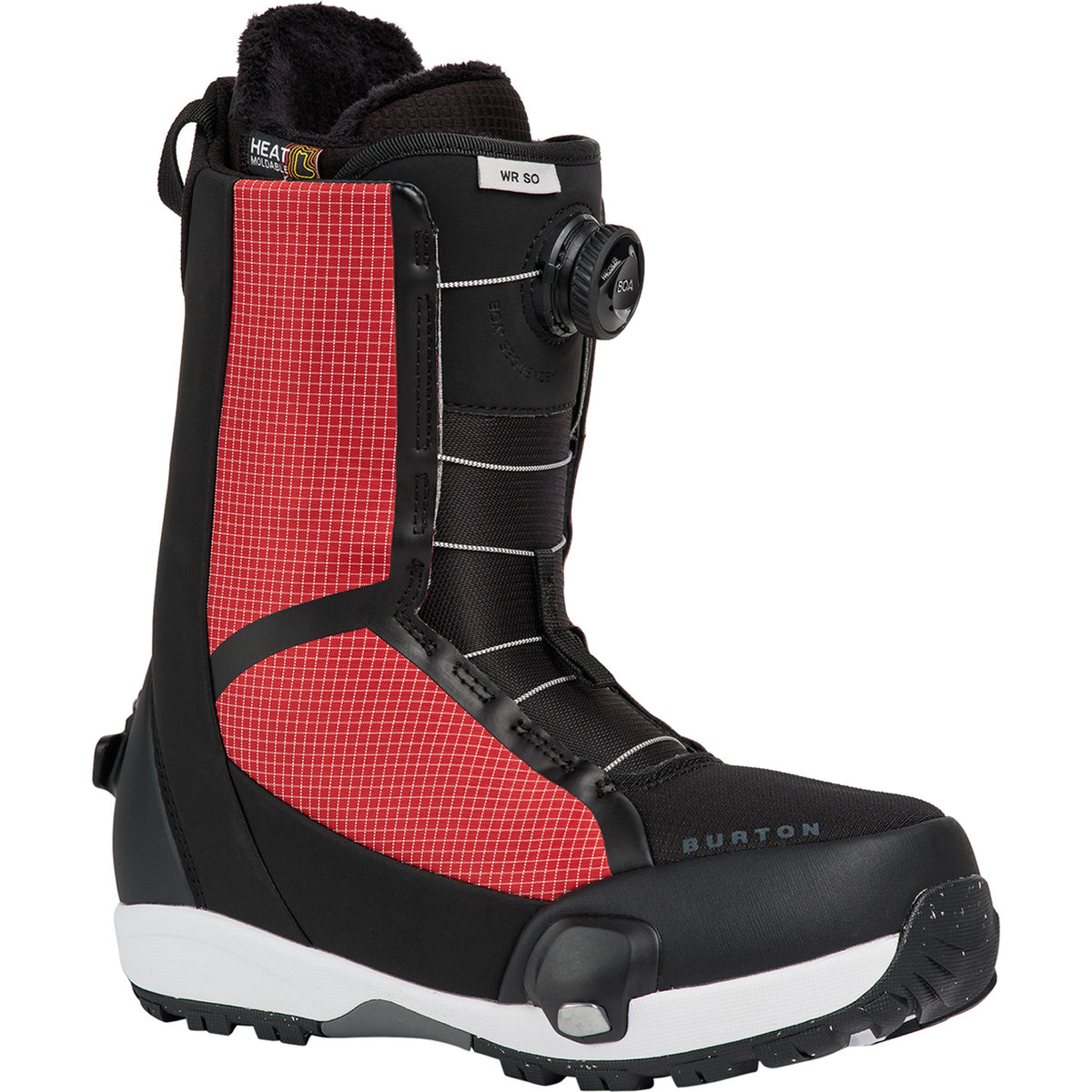 Burton Waverange Step On Snowboard Boots Geranium Red Grid/Black