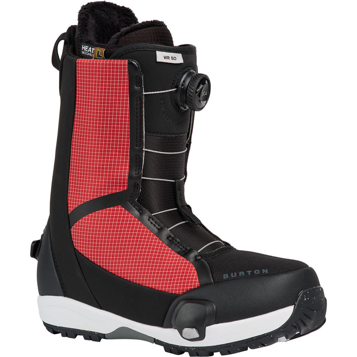 Burton Waverange Step On Snowboard Boots Geranium Red Grid/Black