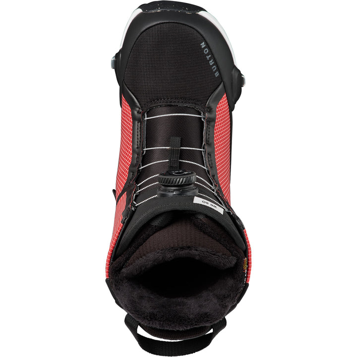 Burton Waverange Step On Snowboard Boots Geranium Red Grid/Black