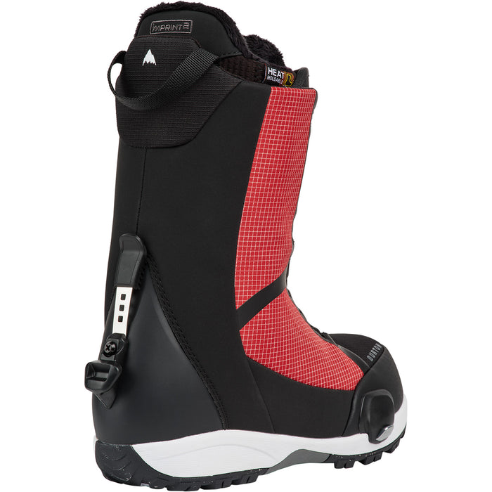 Burton Waverange Step On Snowboard Boots Geranium Red Grid/Black