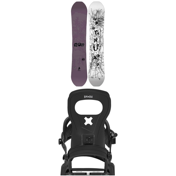 GNU Scorp Snowboard + Bent Metal Joint Snowboard Bindings 2027