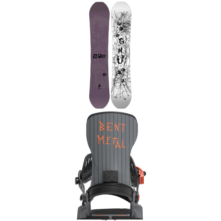 GNU Scorp Snowboard + Bent Metal T-Zero Snowboard Bindings 2027