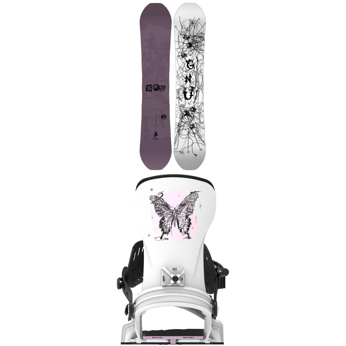 GNU Scorp Snowboard + Bent Metal Stylist Snowboard Bindings - Women's 2027