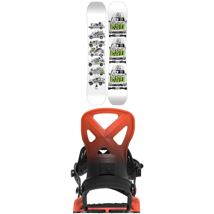 GNU Money Snowboard + Bent Metal Anvil Snowboard Bindings 2027