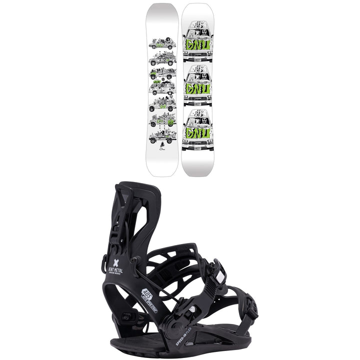 GNU Money Snowboard + Bent Metal Speed-In Flex Snowboard Bindings 2027