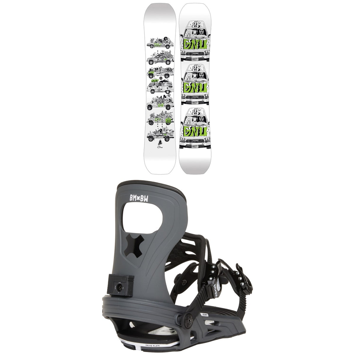 GNU Money Snowboard + Bent Metal Joint LTD Snowboard Bindings 2027