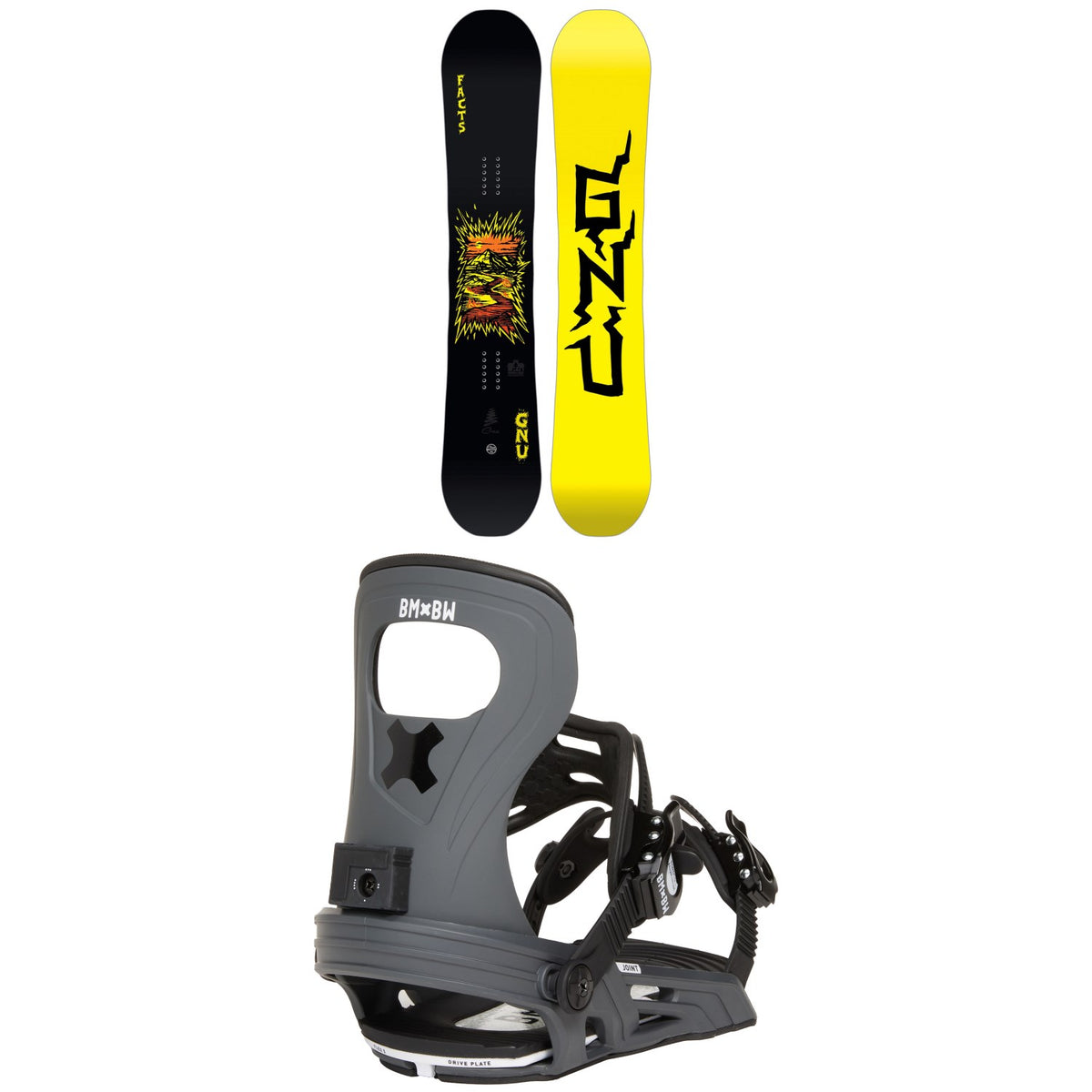 GNU Facts Snowboard + Bent Metal Joint LTD Snowboard Bindings 2027