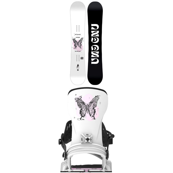 GNU Fiction Snowboard + Bent Metal Stylist Snowboard Bindings - Women's 2027