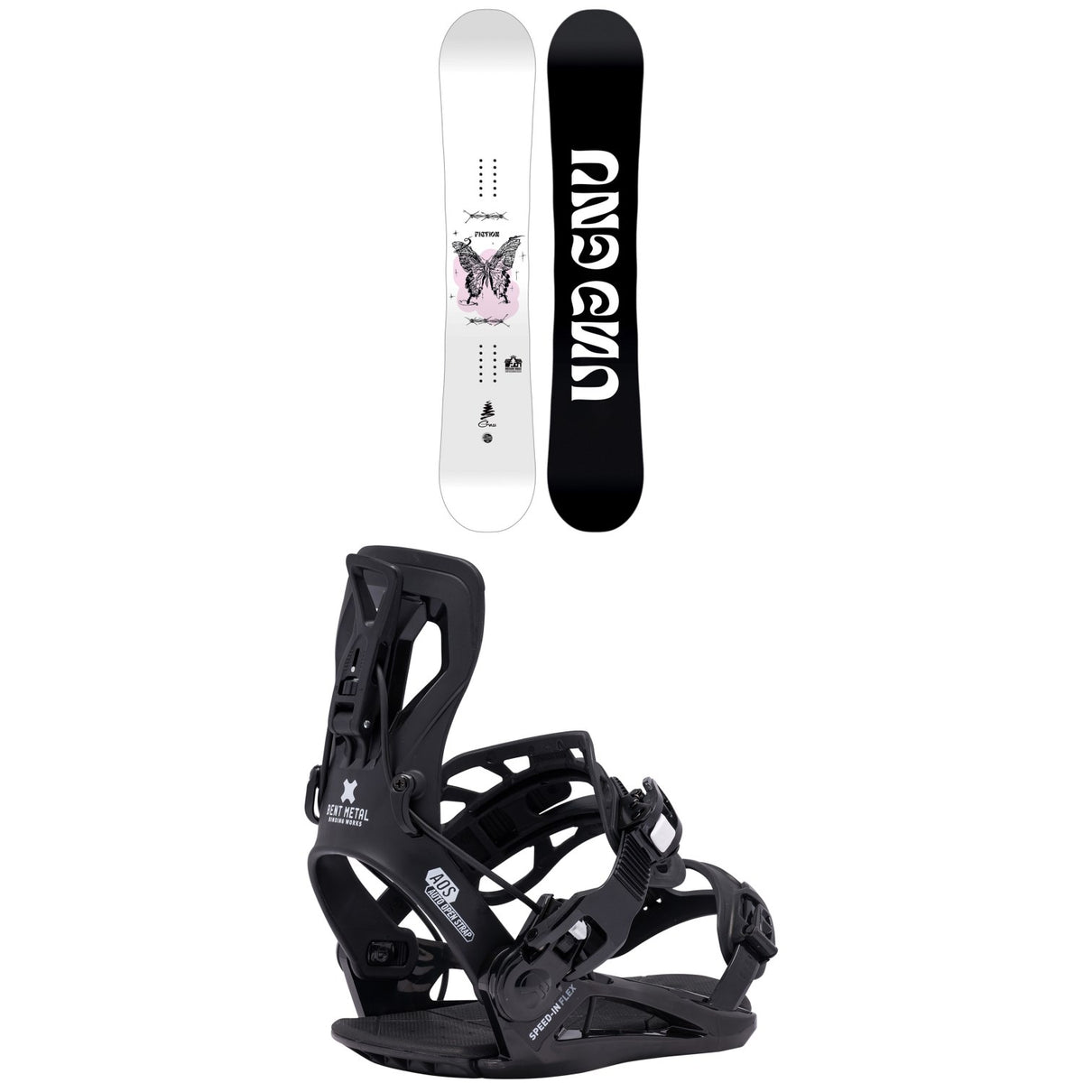 GNU Fiction Snowboard + Bent Metal Speed-In Flex Snowboard Bindings - Women's 2027