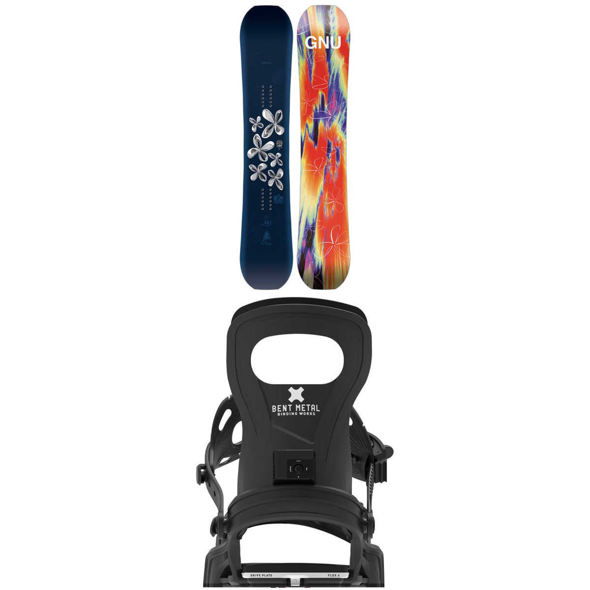 GNU Gloss Snowboard + Bent Metal Clip Snowboard Bindings - Women's 2027