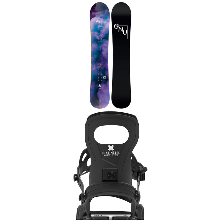 GNU Setsuna Snowboard + Bent Metal Clip Snowboard Bindings - Women's 2027
