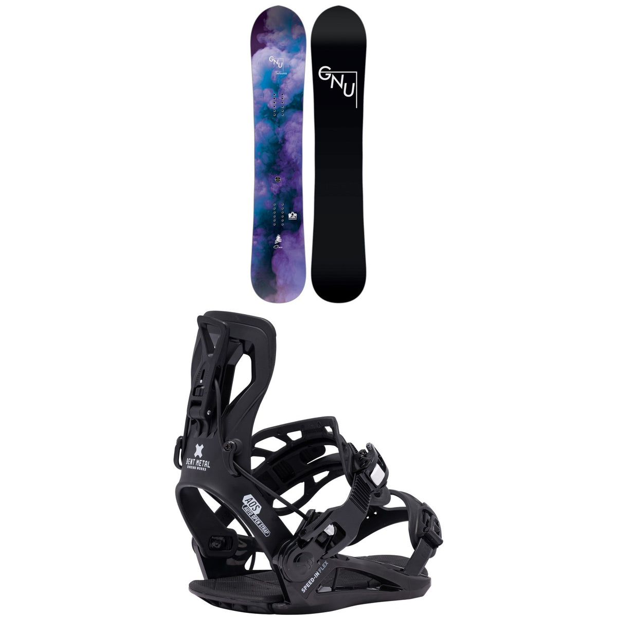 GNU Setsuna Snowboard + Bent Metal Speed-In Flex Snowboard Bindings - Women's 2027