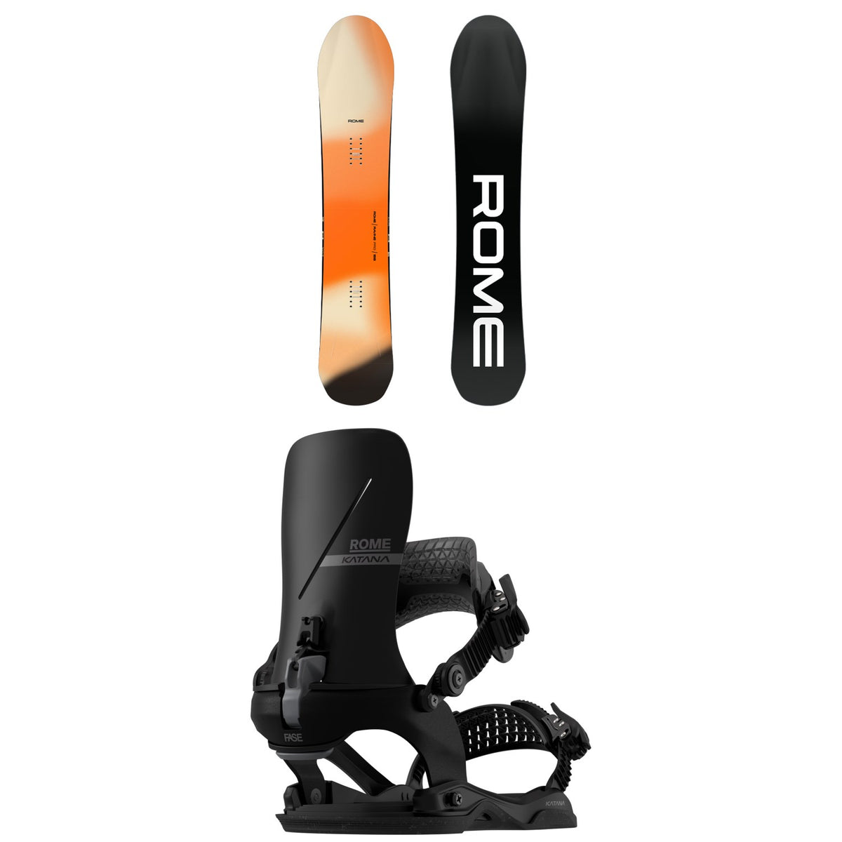 Rome Ravine Pro Snowboard + Katana AW FASE Snowboard Bindings 2027