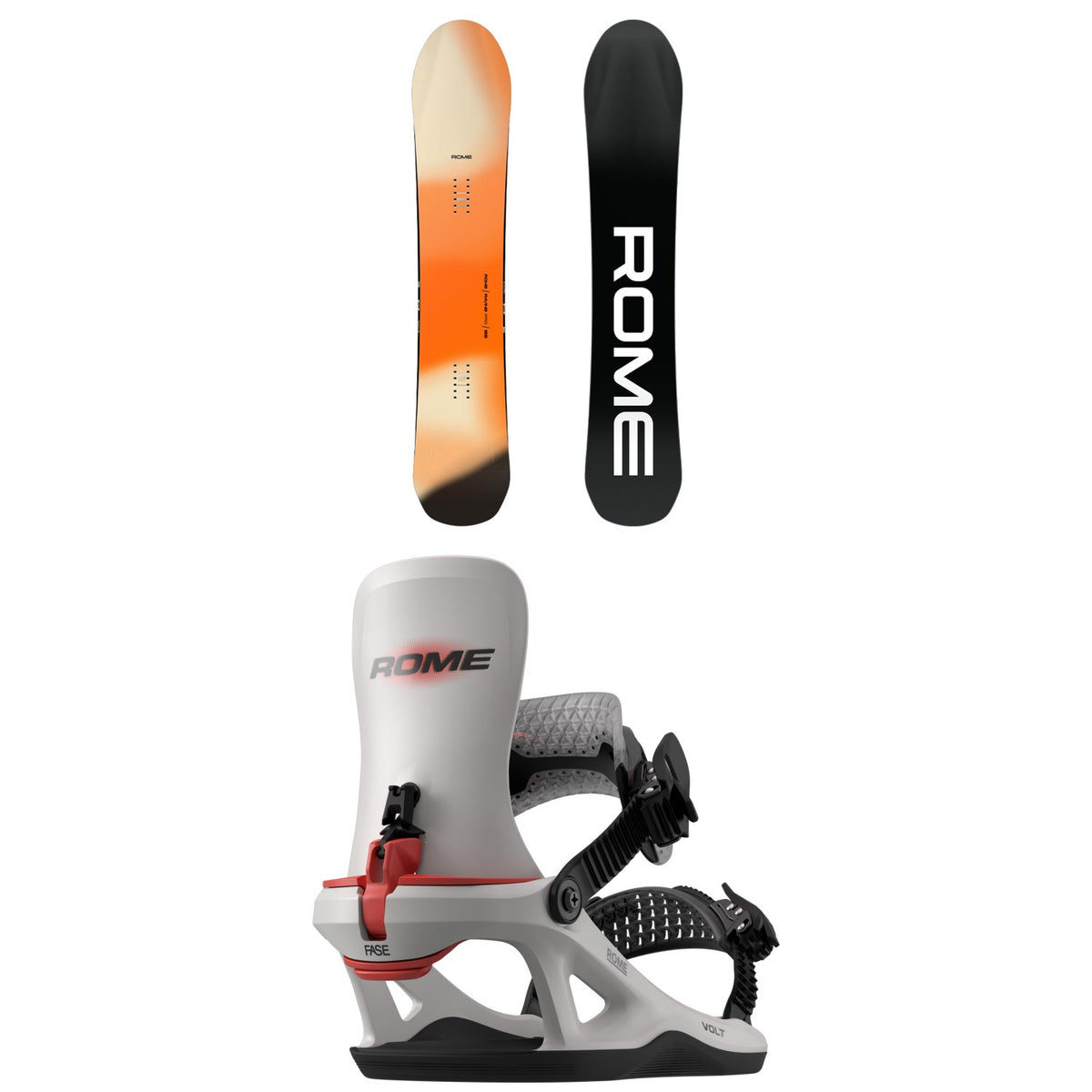 Rome Ravine Pro Snowboard + Volt FASE Snowboard Bindings 2027