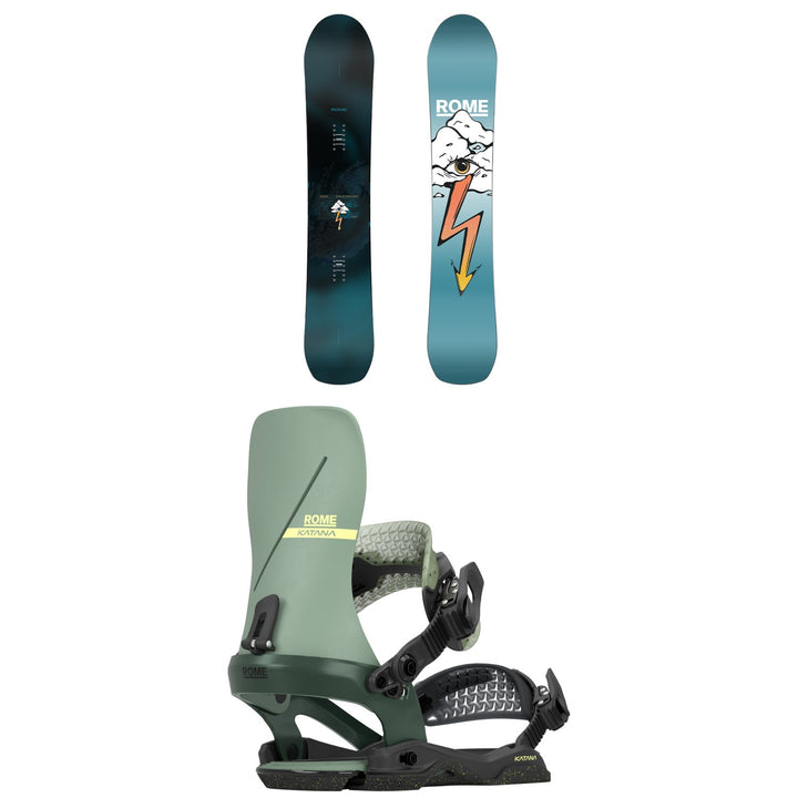Rome Stale Crewzer Snowboard + Katana AW Snowboard Bindings 2027
