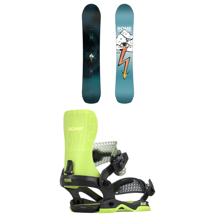 Rome Stale Crewzer Snowboard + 390 Boss AW Snowboard Bindings 2027