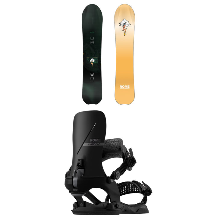 Rome Stale Fish Snowboard + Katana AW FASE Snowboard Bindings 2027