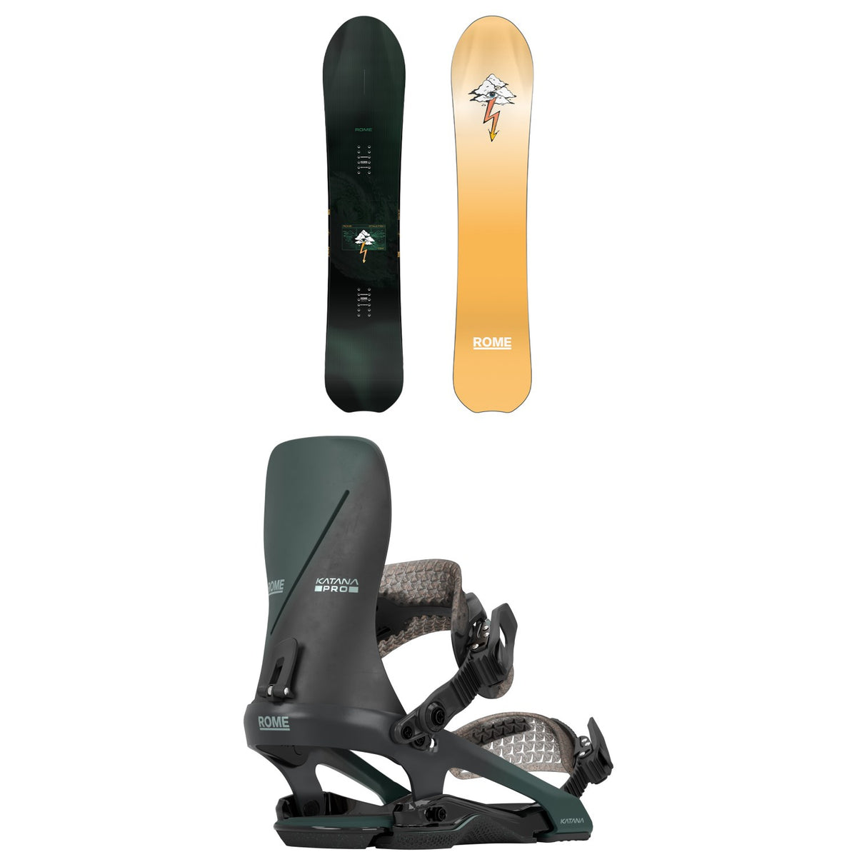 Rome Stale Fish Snowboard + Katana FW Pro Snowboard Bindings 2027