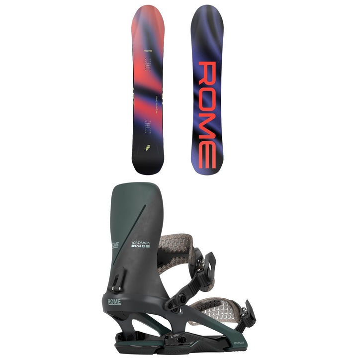 Rome Ravine Snowboard + Katana FW Pro Snowboard Bindings 2027